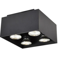 Fantasia KUBO 4L satin black/dim.glass LED 5W GU10 incl.
