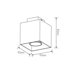 Fantasia KUBO 1L satin black/dim.glass LED 5W GU10 incl.