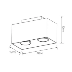 Fantasia KUBO 2L satin white/dim.glass LED 5W GU10 incl.