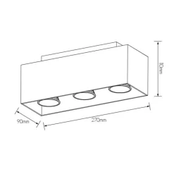 Fantasia KUBO 3L satin white/dim.glass LED 5W GU10 incl.
