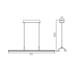Fantasia LINO LED 2x24Watt 3290lm Pendant 3000K black