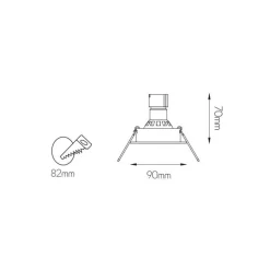 Fantasia LINUX LED ROUND alu  + GU10 5W