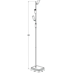 Fantasia Lopal floorlamp 3L 4W 360LM white