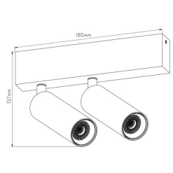 Fantasia Lopal 2L 4W 360LM ceiling  sandy white