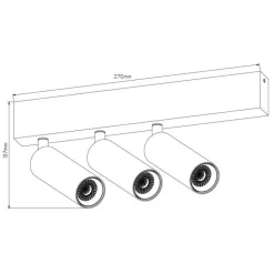 Fantasia Lopal 3L 4W 360LM ceiling  sandy black