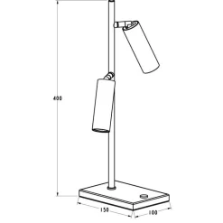 Fantasia Lopal table lamp 2L 4W 360LM black