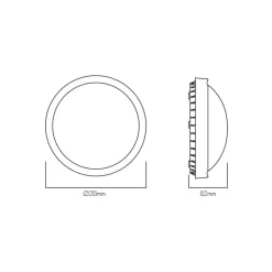 Fantasia MILO Wallamp round black/grey/white SMD LED 840Lm 8W IP65