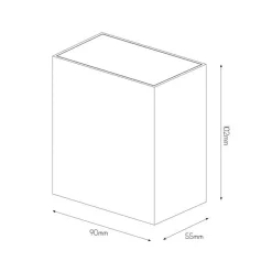 Fantasia MILOS walllight 2x 4,5Watt 920Lm COB LED 3000K IP65 black