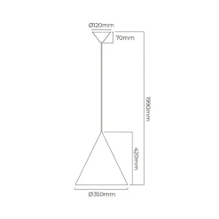 Fantasia MIRAGO 1xE27 Pendel Ø350mm grijs / zwart