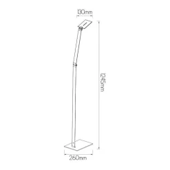 Fantasia MONIX Vloerlamp LED 6,5W Dimbaar 3000K