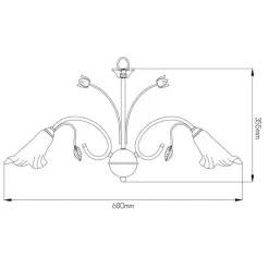 Fantasia NANA luster 5x G9 2,5W dim LED  incl.