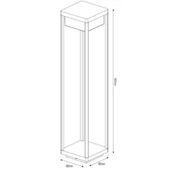 Fantasia NERES pole 800mm 9Watt 1100Lm SMD LED 3000K IP65 black