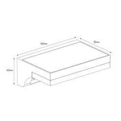Fantasia NORD Wall light IP65 2W SMD LED 3000K, solar + sensor, black