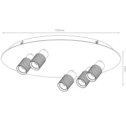Fantasia NYSAL Spot RD 5L MR11 (lamp excl) zwart