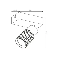 Fantasia NYSAL Spot RL 1L MR11 lamp excl zwart