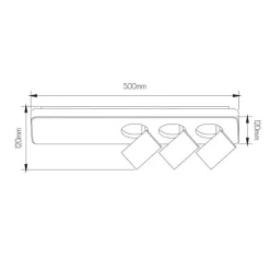 Fantasia Nysit 3L B/B/B 3x4,5W GU10 dimmable LED incl.