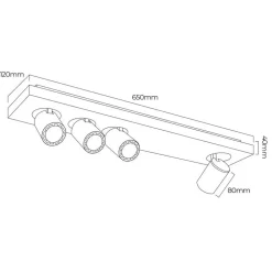 Fantasia Nysit 4L Square cover B/W/W 1x4,5W GU10 dimmable LED incl.