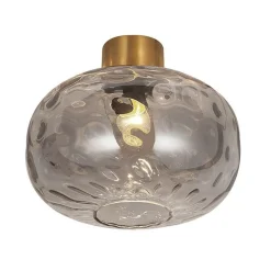 Fantasia OKIRU Plafond lamp E27 Goud + as grijs glas Ø300mm