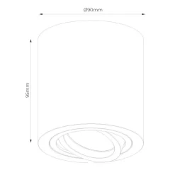 Fantasia OLALA round sandy black GU10 max 50W not incl.