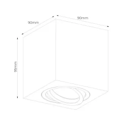 Fantasia OLALA square sandy white GU10 max 50W not incl.
