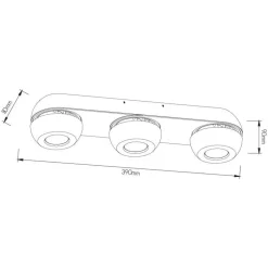 Fantasia OLEO plafonier dimmable 3 x 7W 3000K white