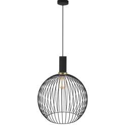 Fantasia OONAH 1xE27 D450xH550 Black / gold + 3m white fabric cable