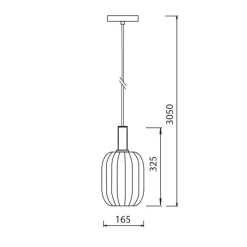 Fantasia OONAH 1xE27 D160xH320 White / gold + 3m white fabric cable