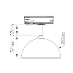 Fantasia ORBIT LED Track spot 6W/9W 2700K Dimbaar