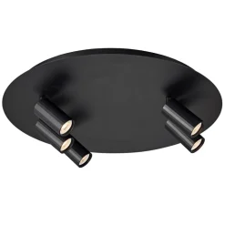 Fantasia ORYX 3+2 ronde basis ø350mm lamp excl zwart