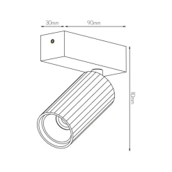 Fantasia ORYX 1L spot MR11 lamp excl zwart