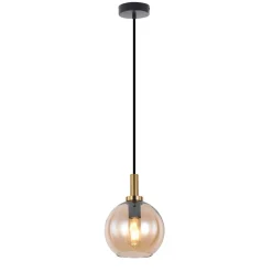 Fantasia OSIRA canopy zwart + geborsteld goud (3m kabel) zonder glas