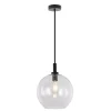 Fantasia OSIRA Pendel E27 Zwart, helder glas Ø300mm