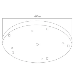 Fantasia Plafond rozet 5L Ø40cm zwart