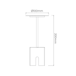 Fantasia POPPY LED tafellamp 2W 180Lm IP44, herlaadbare batterij incl, koper