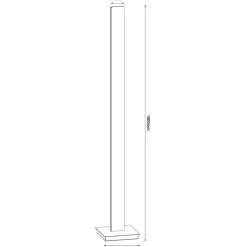 Fantasia PURE Floorlamp 180cm 32W satin white dimmable