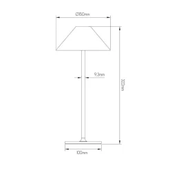 Fantasia QUTE LED tafellamp 3W 320Lm IP54, herlaadbaar, batterij incl, brons