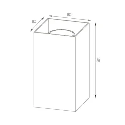 Fantasia RADU Wandlicht wit vierkant 2xGU10 excl (max 50W)