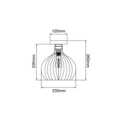 Fantasia RAGA ceiling 1x E27 black + copper