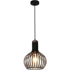 Fantasia RAGA pendant 1x E27 black + copper diam 23,5