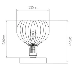 Fantasia RAGA table lamp 1x E27 black + copper diam 23,5