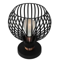 Fantasia RAGA table lamp 1x E27 black + copper diam 23,5