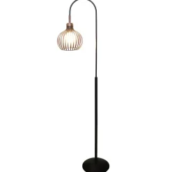 Fantasia RAGA 1x E27 vloerlamp zwart+koper