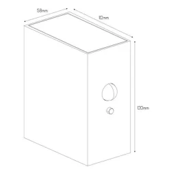 Fantasia RAGNAR Wall light IP65 2W CREE LED 3000K, solar + sensor, black