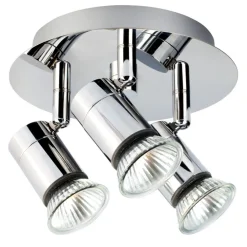 Fantasia RIVERA round 3L GU10 5W LED dimmable shiny chrom IP44