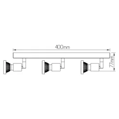Fantasia ROBUS 3L GU10 LED 5W dim incl. black / bronze