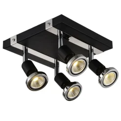 Fantasia ROBUS square spot head 4xGU10 5W LED black/Chrome