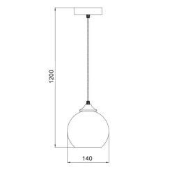 Fantasia ROGODO susp. smoke grey 14cm 1x E27