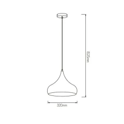 Fantasia Ronin pendant  32cm E27 brown/gold