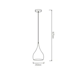 Fantasia RONIN pendel  Ø25 E27 bruin/goud