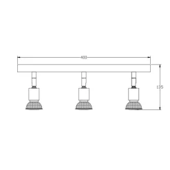 Fantasia RUNE 3L GU10 LED 4,3W dim incl. black